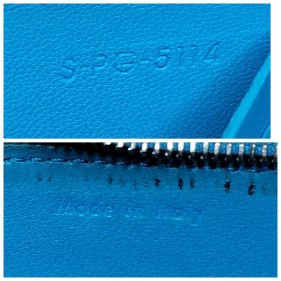 Celine Blue Leather Zippy Wallet - Picture 10 of 11